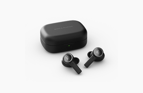 earphones with rounded square container